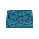 Tapis de bain galets à mémoire de forme coloris bleu pétrole