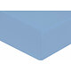 Drap housse 90x190 cm percale de coton 80 fils bonnet 30 cm bleu ciel
