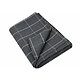 Plaid ENGADINE noir coton et polyester 140x140 cm motif tartan