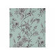Rideau CHERRY bleu ciel 135x260 cm style bucolique finition oeillets ronds