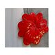 Embrasse aimantée floral à cordon acier coloris rouge