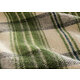 Couverture AVORIAZ écossaise 220x240 laine et acrylique 450 g/m2 - olive