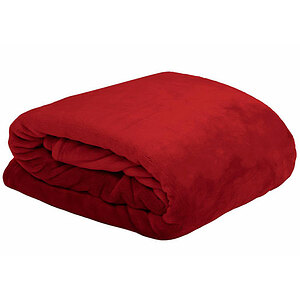 Grand plaid DOUDOU rouge polyester