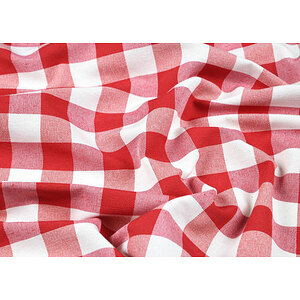 Tissu ROUEN carreaux vichy rouges et blancs laize 160 cm