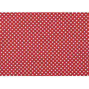 Tissu PONTO LORRAINE rouge à pois blancs laize 140 cm