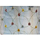 Zoom petit rideau ADONIS jaune brodé motif fleurs champêtres