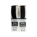 Bande scratch autoagrippant noir autocollant 20mm x 25 m x 2
